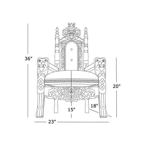 Kids Lion Head Throne
